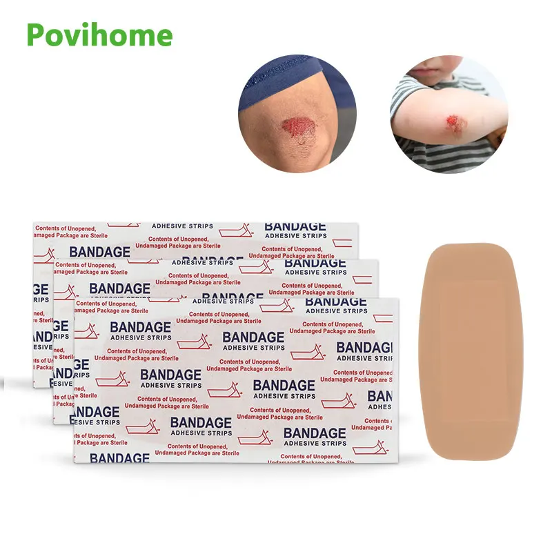 

8/12/16Pcs First Aid Waterproof Band-Aids Bandages Medical Antibacterial Wound Plaster Emergency Kits Tools Elbow Sticker Large