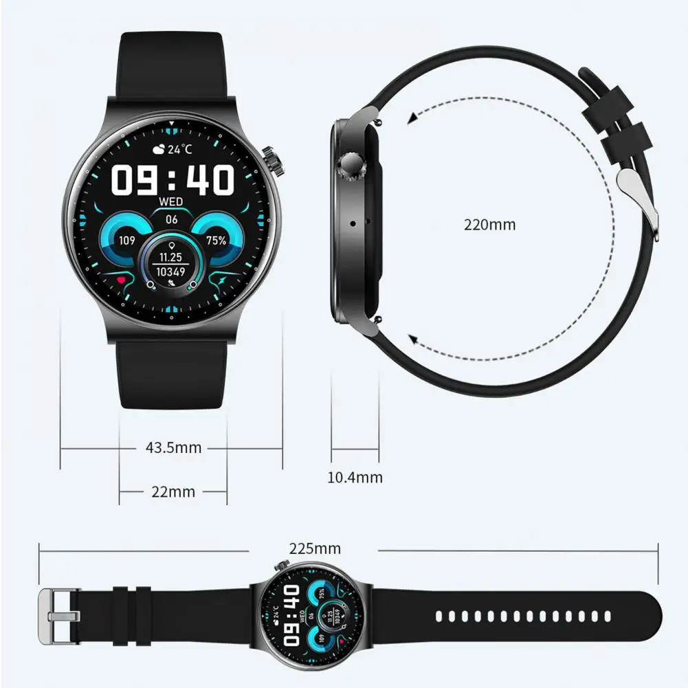 KR08 Smart Watch Men Women Bluetooth Fitness Tracker Bracelet Sport Heart Rate Blood Pressure Kids Smartwatch For IOS Android