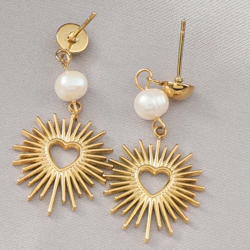 Винтажные серьги с жемчугом в стиле барокко серьги-капли форме сердца для женщин