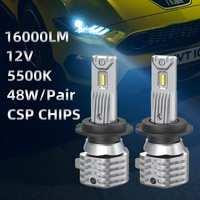 lka 2pcs mini h7 9005 9006 car led headlight bulb 24w 6000k h1 h4 h11 auto headlmp turbo fog lights with csp led chips