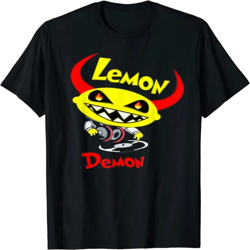 Demon Meme Art Cartoon Lemon Мужчины Женщины Негабаритная футболка унисекс из чистого хлопка