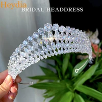 hb01 bridal hair accessories royal wedding crown bride tiaras and crown zircon bride headdress crystal headband women headwear