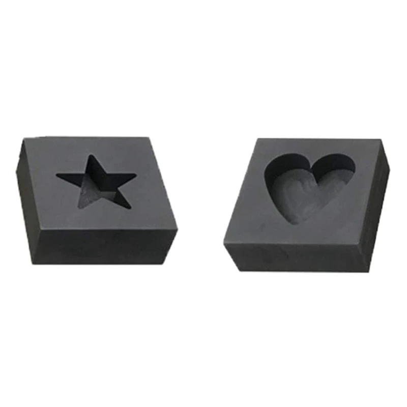 

2X Graphite Ingot Mould Melting Refining Scrap For Copper Brass Zinc