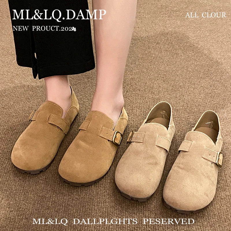 Женская обувь осенняя мягкая без шнуровки женская осень-лето Мокасины застежки