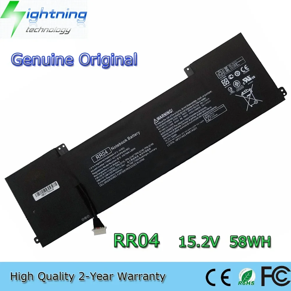 Фото Оригинальный аккумулятор для ноутбука RR04 15,2 В 58 Втч для HP Omen 15 15-5014TX TPN-W111 HSTNN-LB6N RR04XL 778951-421 и т. д. №1