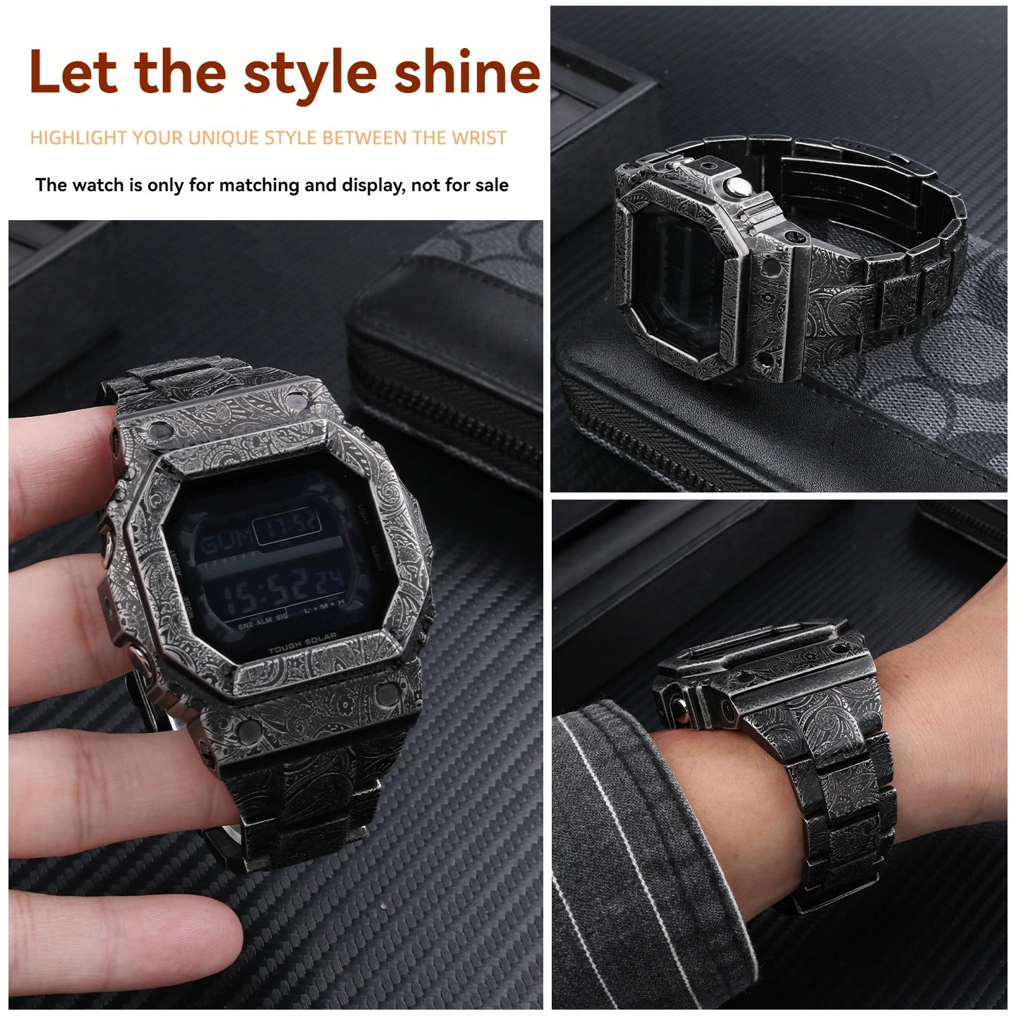 Фото Металлический корпус GX-56 + ремешок для Casio G-SHOCK GX-56BB GWX-56, персонализированная модификация, набор «сделай сам», детали для мужских часов, аксессуары №5