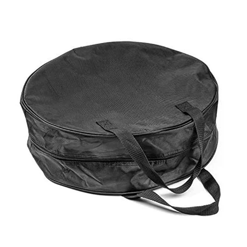 

Cable Storage Carry Bag With Carry Handle Double Zip Black Round Water Hose Storage Bag For Caravans Gardening Equipment