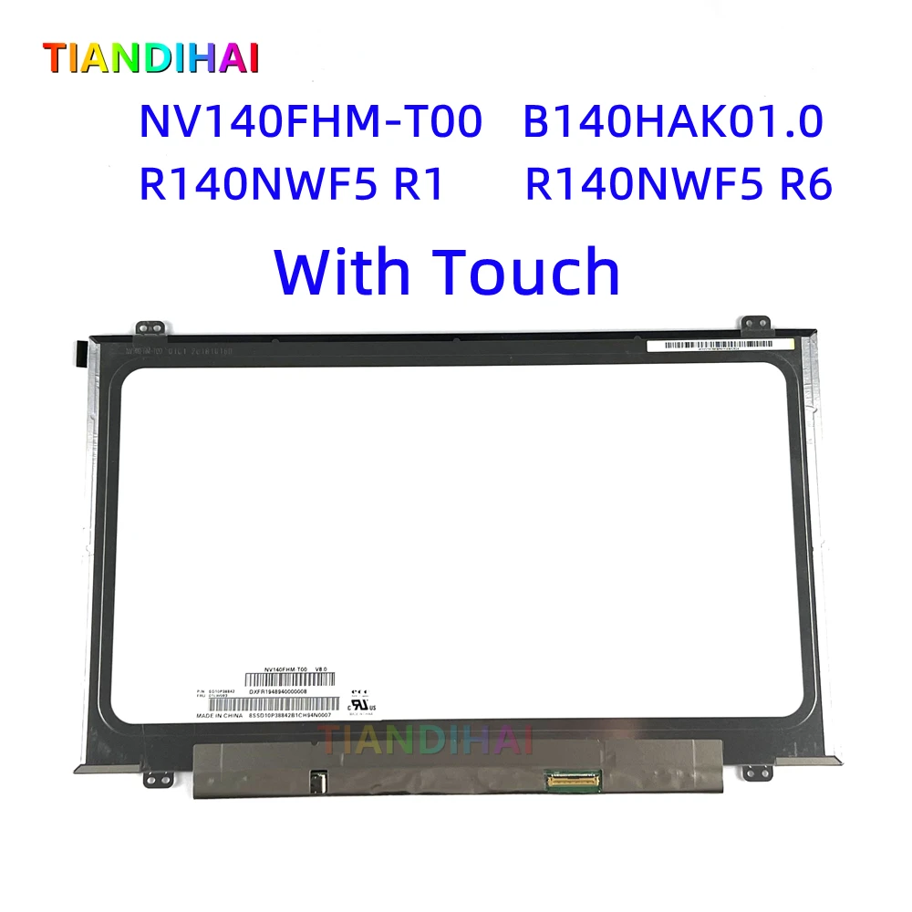 

14.0 inch Laptop LCD Touch Screen NV140FHM-T00 B140HAK01.0 Fit R140NWF5 R1 R6 For Lenovo ThinkPad T470P T470S T470 T480 T480S