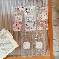 cute mirror fold bracket phone cases for xiaomi mi 12 12x 11 11i 11x 11t 10t 10i 9t lite poco x3 nfc f3 m4 pro shockproof cover