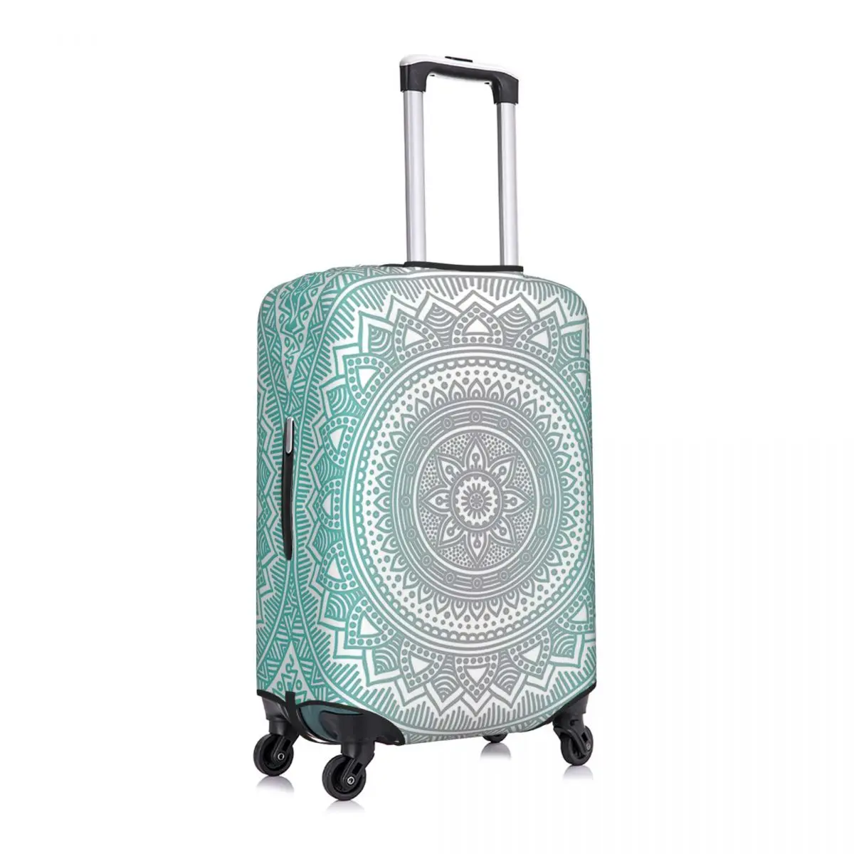 

Mandala Print Pattern Luggage Cover Spandex Suitcase Protector Fits 19-21 Inch