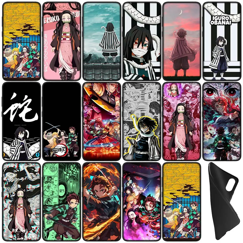 Чехол для телефона Iguro Obanai Kamado Demon Slayer Tanjiro Samsung Galaxy S24 S23 Fe Ultra Plus A05 A55 A35 A24 A25 A15 M55