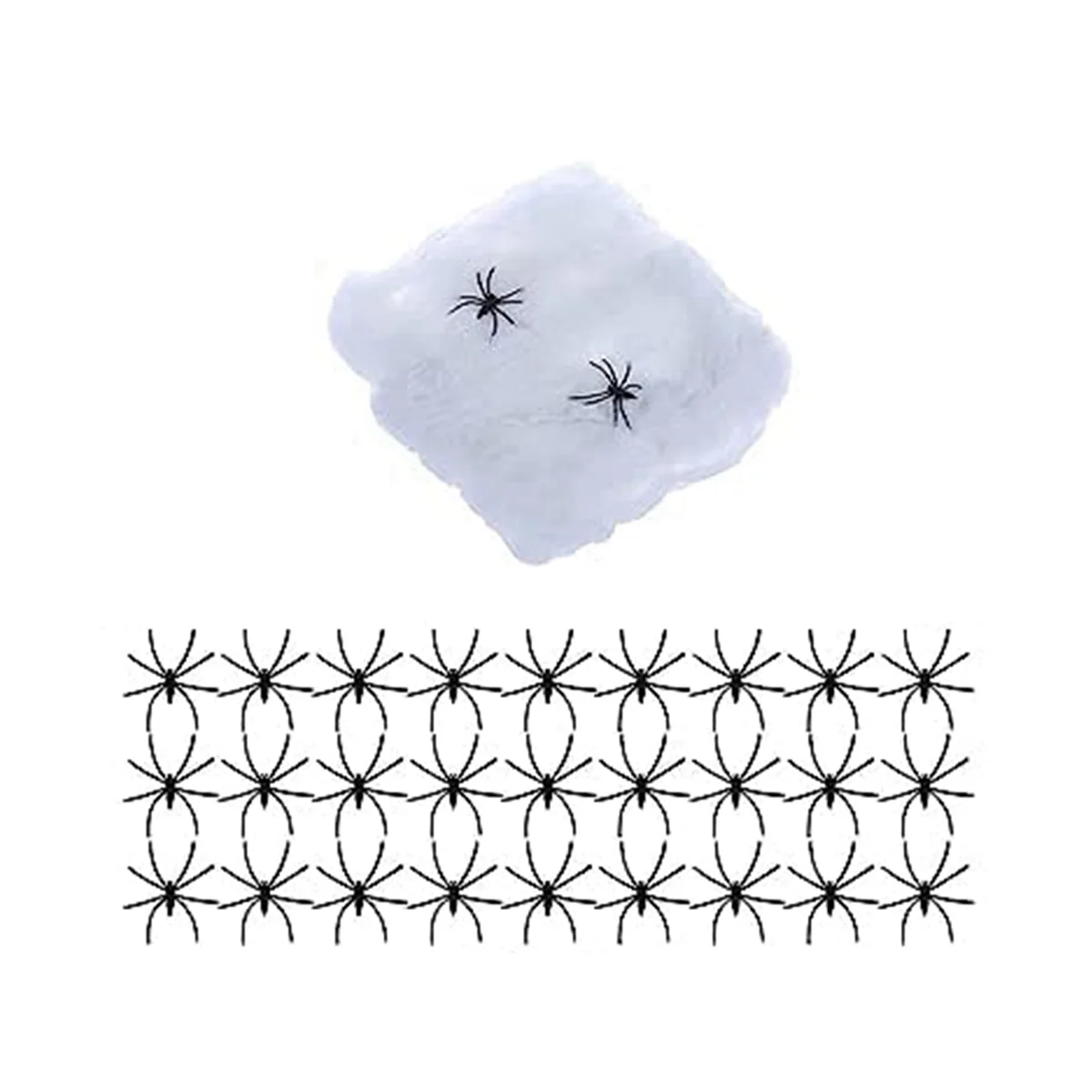 

Spider Web Halloween Decoration, with 100 Spiders, Stretching Spider Web, Suitable for Indoor/Outdoor Horror Atmosphere