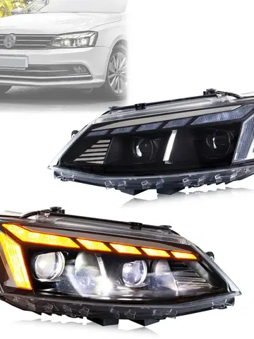 Светодиодные фары для VW Volkswagen Jetta 2012-2018 с DRL Старт анимации последовательный указатель поворота