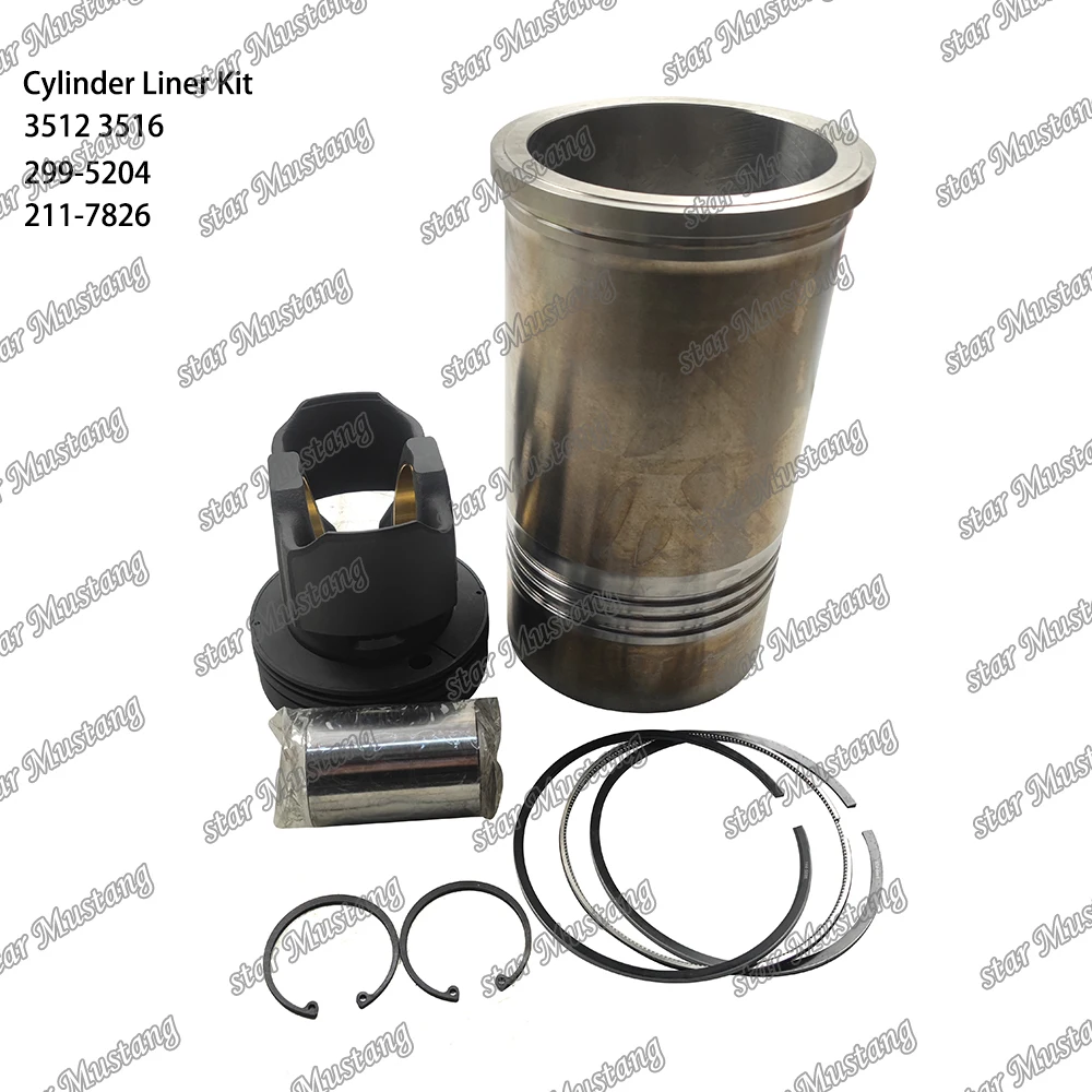 Комплект гильз цилиндра 3512 3516 211-7826 299-5204 509-6461 подходит для деталей двигателя