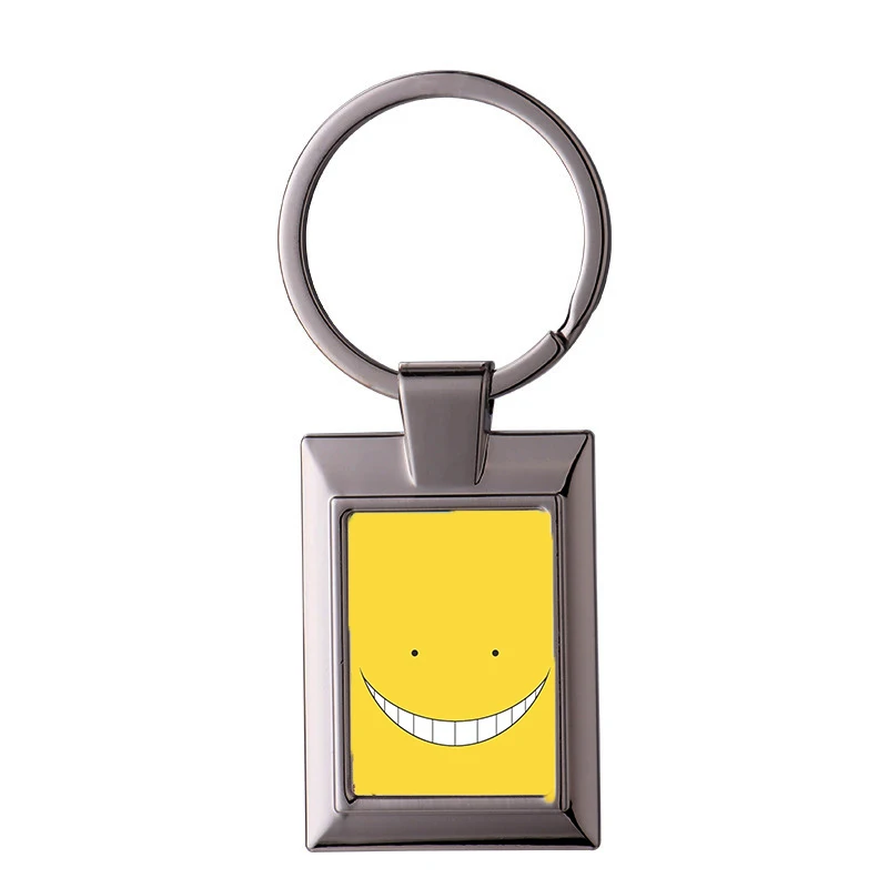 

Брелок для ключей Koro Sensei, модный аксессуар с изображением смайликов и ассистенции в классе, в форме сердца