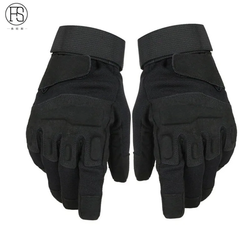 Cool Tactical Gloves Male Army Fan Black Eagle Gloves Outdoor Sports Gloves Long All Finger Riding Climbing Gloves Anti Slip