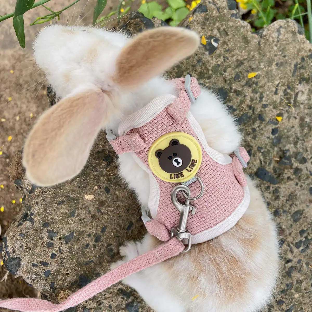 

Pet Mesh Soft Harness With Leash Small Animal Vest Lead For Hamster Rabbit Bunny Small Animal Pet Accessories Belt Lead Set