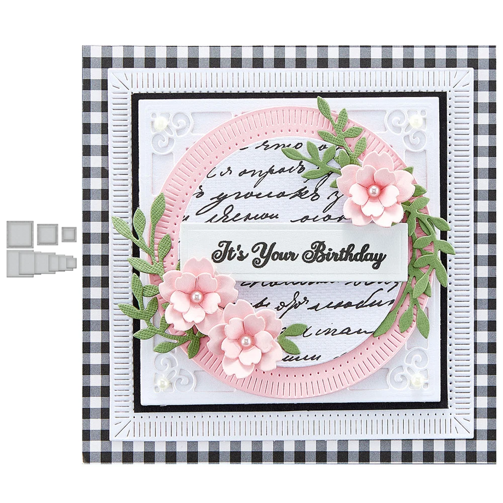 

Квадратная рамка для рукоделия металлические Вырубные штампы для скрапбукинга тиснение для рукоделия ремесленный шаблон трафаретные штампы Новинка 2023