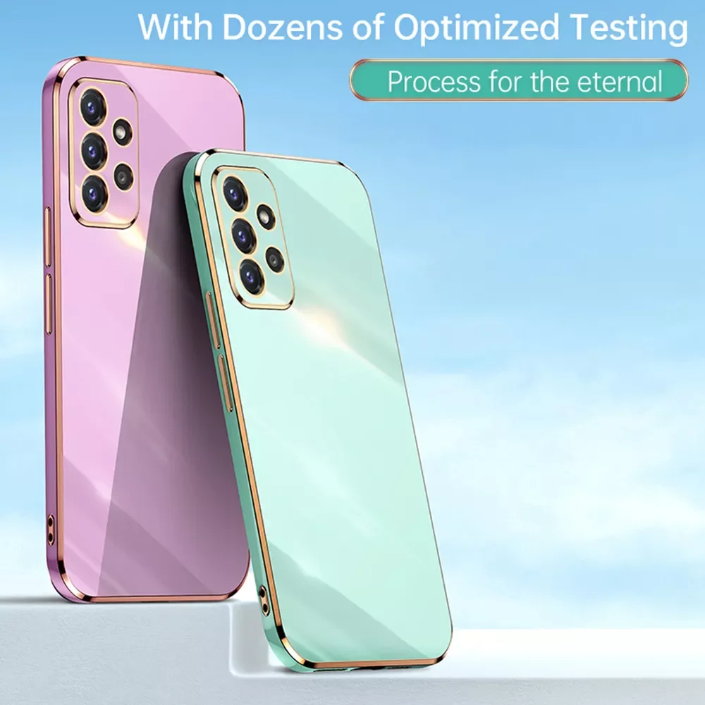 

Factory Direct Selling Electroplated Square Frame Phone Case For Samsung Galaxy S22 A32 A72 A52 A 72 52 S21 S22 Ultra S20 FE Sof