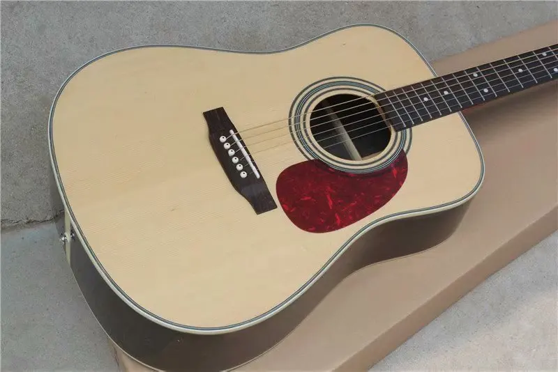 

China guitar factory custom new solid Spruce top natural acoustic Guitar D type 28 model 41" guitar In stock