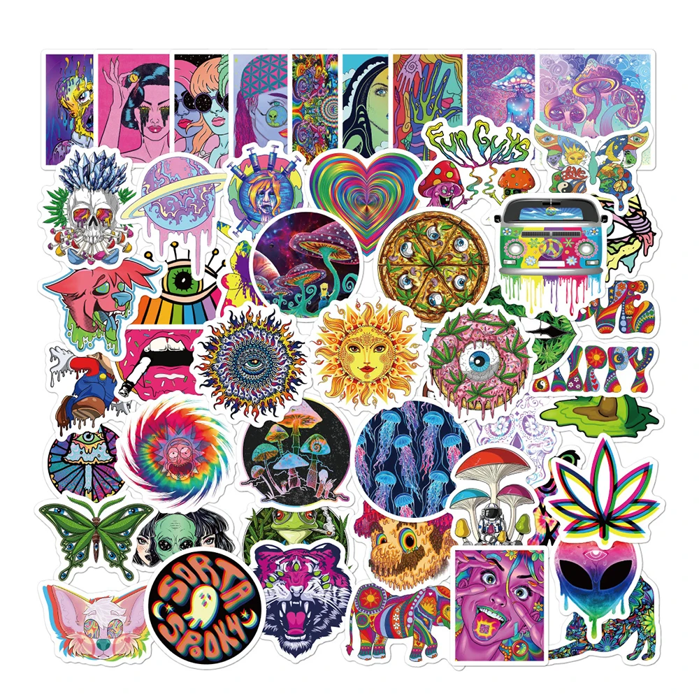 

50 наклеек в стиле картины, водостойкие