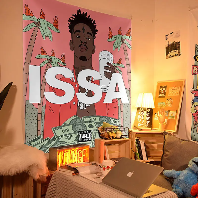 Хип-хоп уличный стиль граффити tpeродонное настенное украшение 21savage хип-хоп