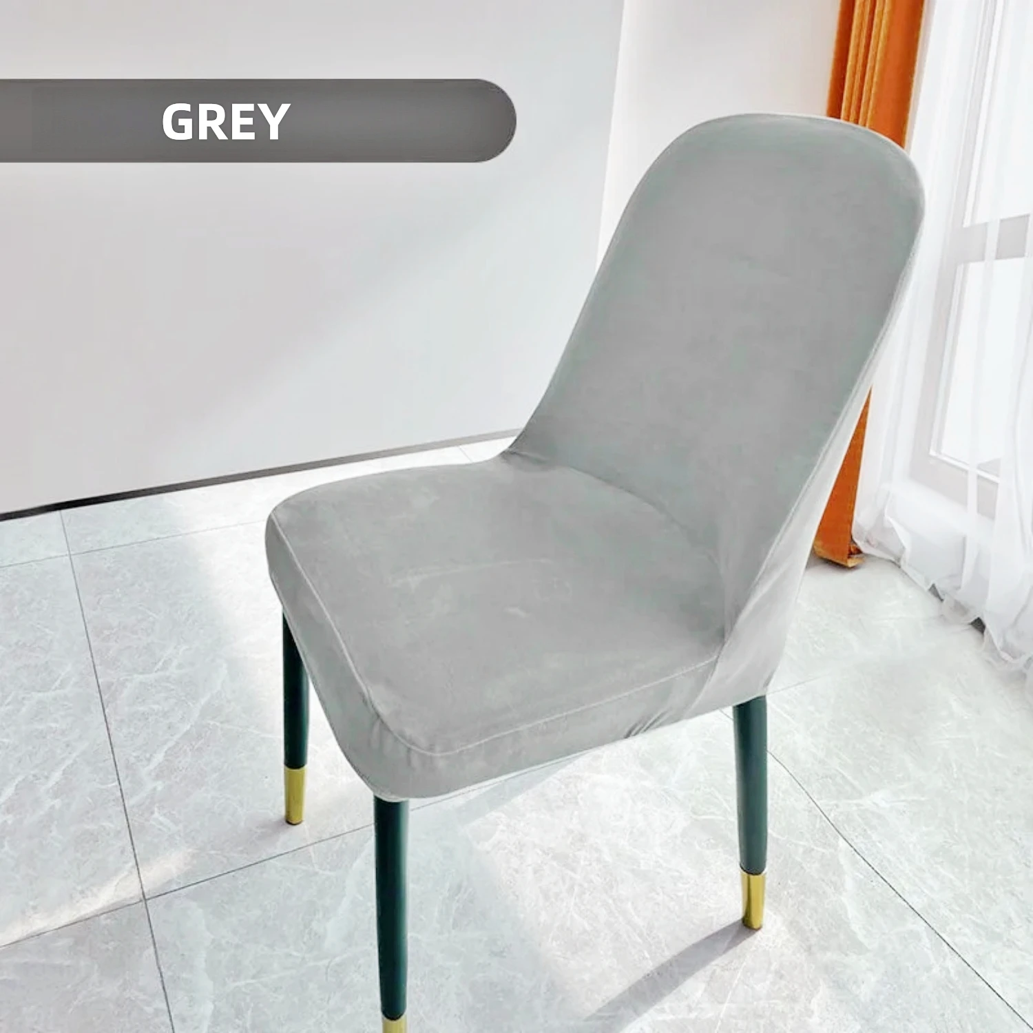 

Бархатные чехлы для стульев, современный стиль