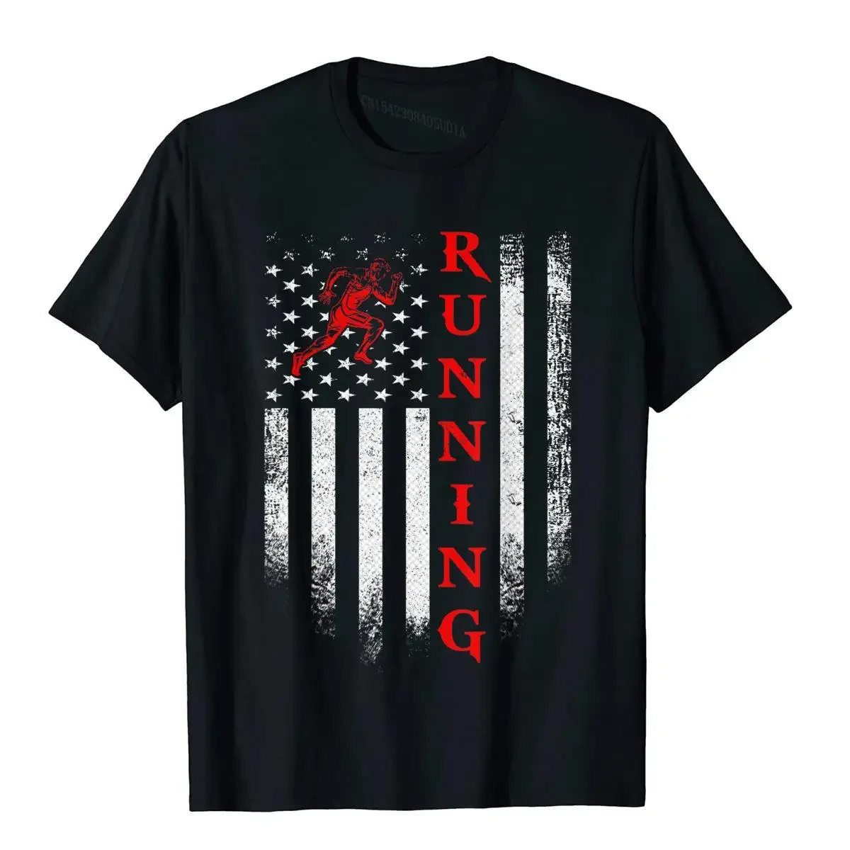 Винтажная футболка с американским флагом забавная патриотическая бегущая