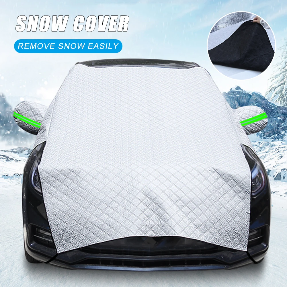 

Universal Car Cover Sunshade Cover Outdoor Snow Shield Half Protection Cover Sunshade Waterproof Dustproof For SUV Sedan