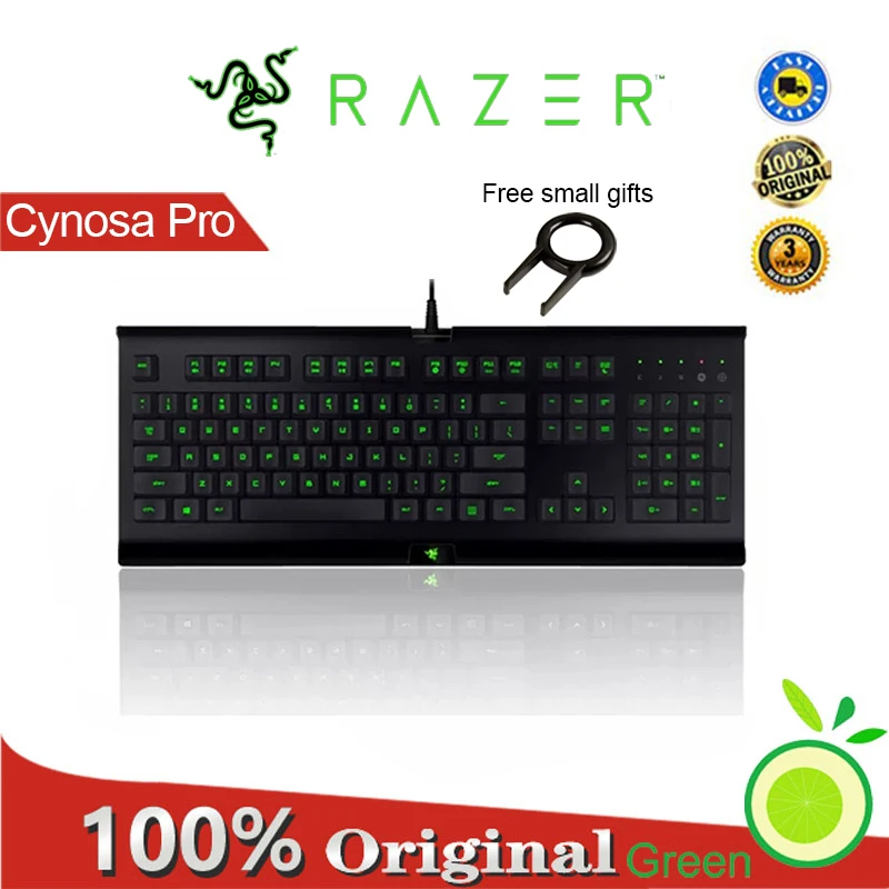 Проводная игровая клавиатура Razer Cynosa Pro с подсветкой, с программируемыми клавишами, 104 клавишами для ноутбука
