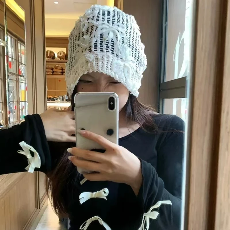 Кепка Berretti con fiori di rosa Cappelli per donna Skullies Cap Lady Foulard Primavera Estate Femme Cappello protezio