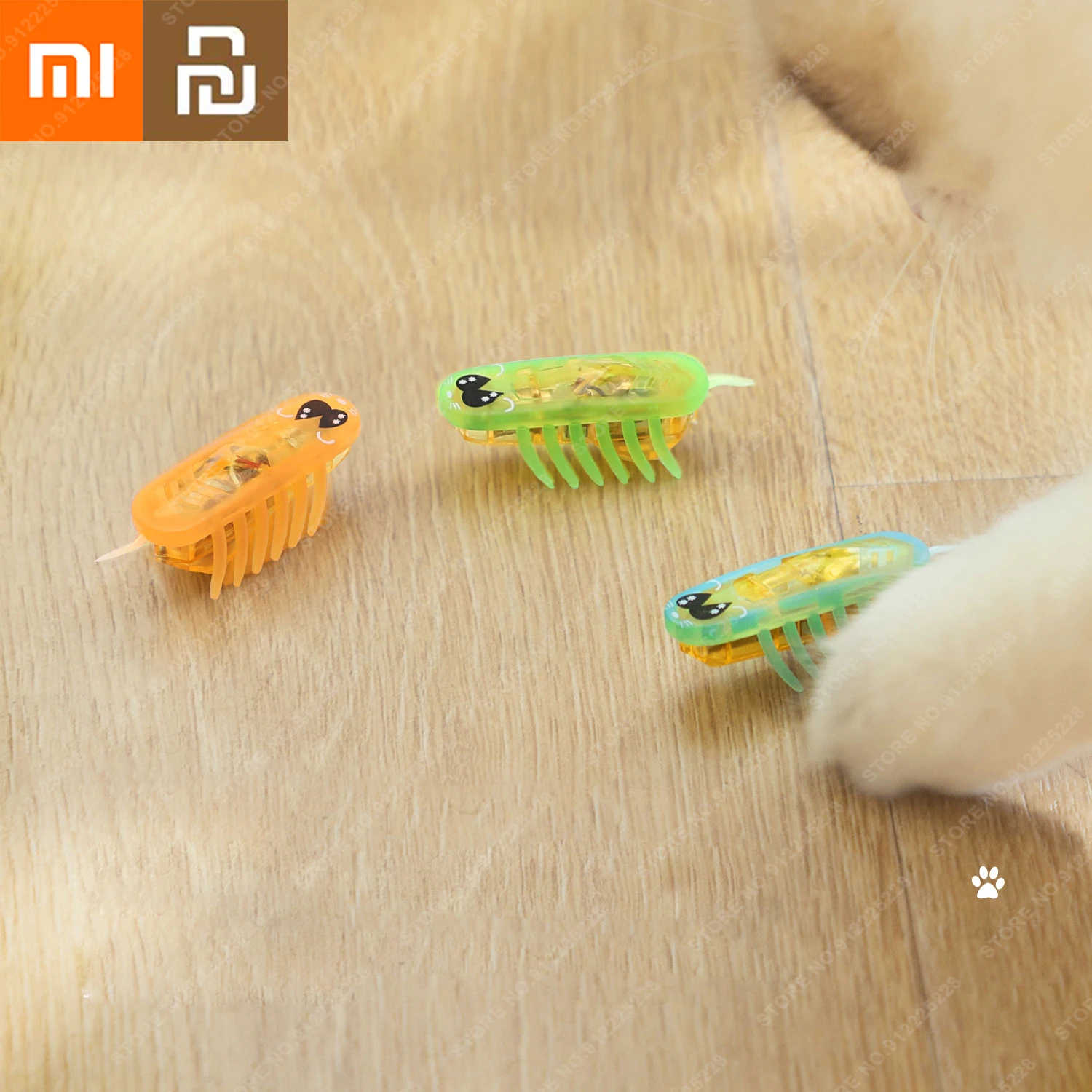 

Игрушка для домашних животных XiaoMi, Электрический таракан, саморазвлекательный, со съемной батареей, снимает скуку, защита от столкновений, ...