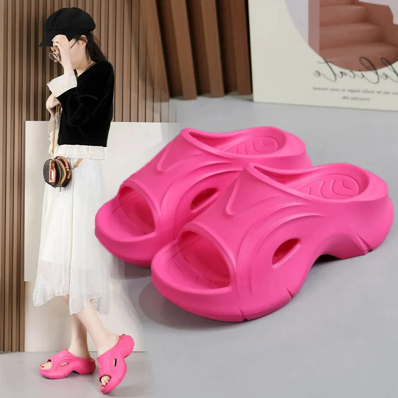 Сандалии Crestar женские на толстой подошве босоножки высоком каблуке 7 см пляжная