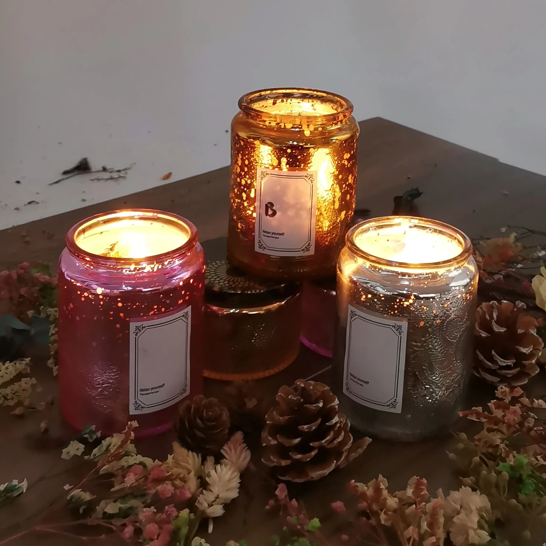 6 шт. в упаковке ароматические свечи стеклянная бутылка 240 мл ароматерапия сделай