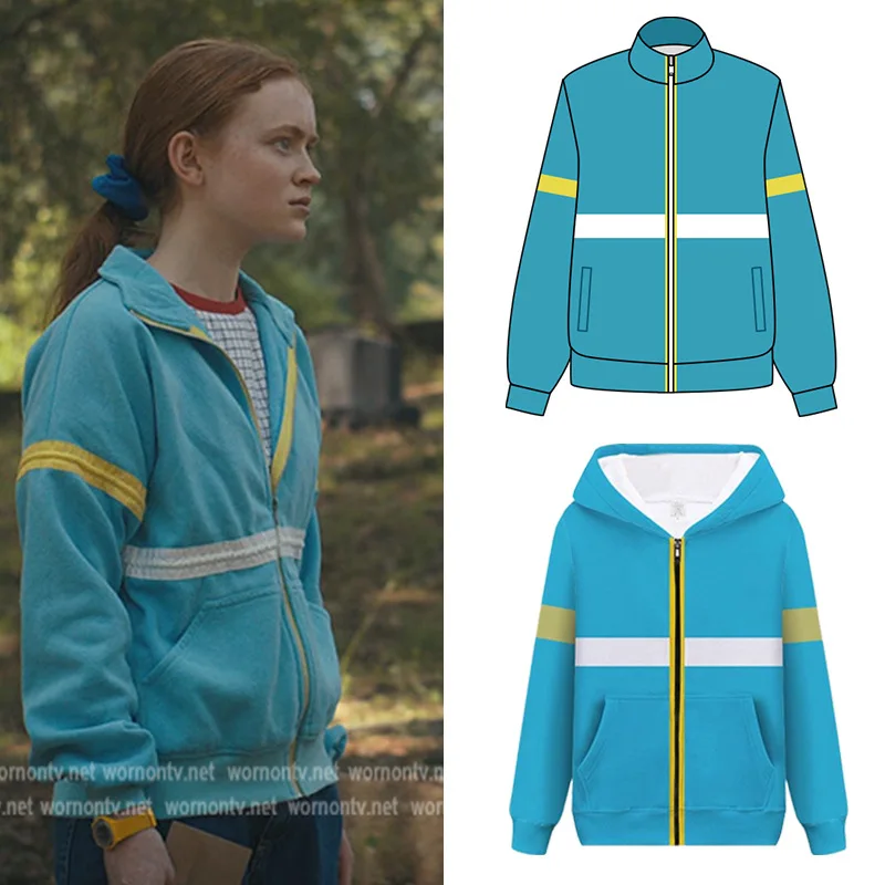 

Original design Stranger Things 4 Hoodie Sweatshirt Zip-up Jacket Coats Harajuku Stranger Things Cosplay costume