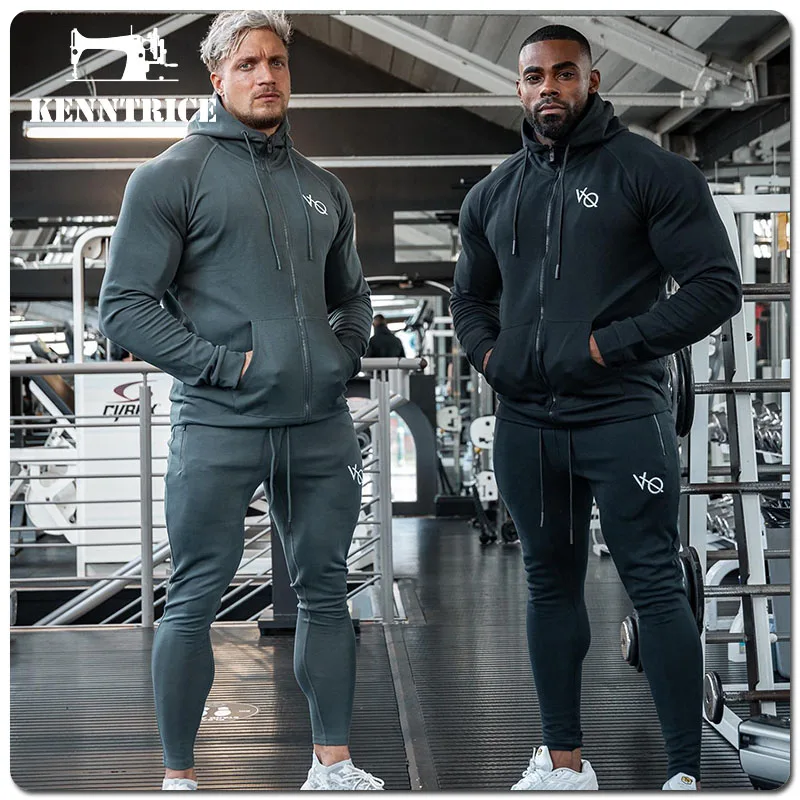 

Kenntrice Trend Tracksuits Gyms Fashion Fitness Two Piece Sweatshirts Sweatpants Sport Jogging Style Classic Vintage Men'S