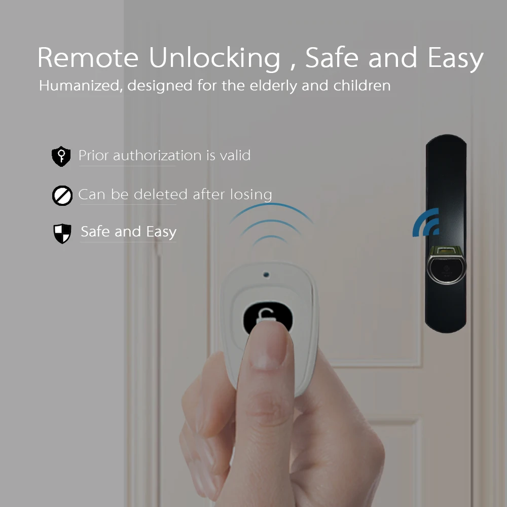 smart house security wifi control fingerprint padlock portable door lock | Flanges