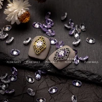 10pcs retro frames crystal diamond nail art punk alloy charms nail jewelry multi design metal accessories diy nail decorations