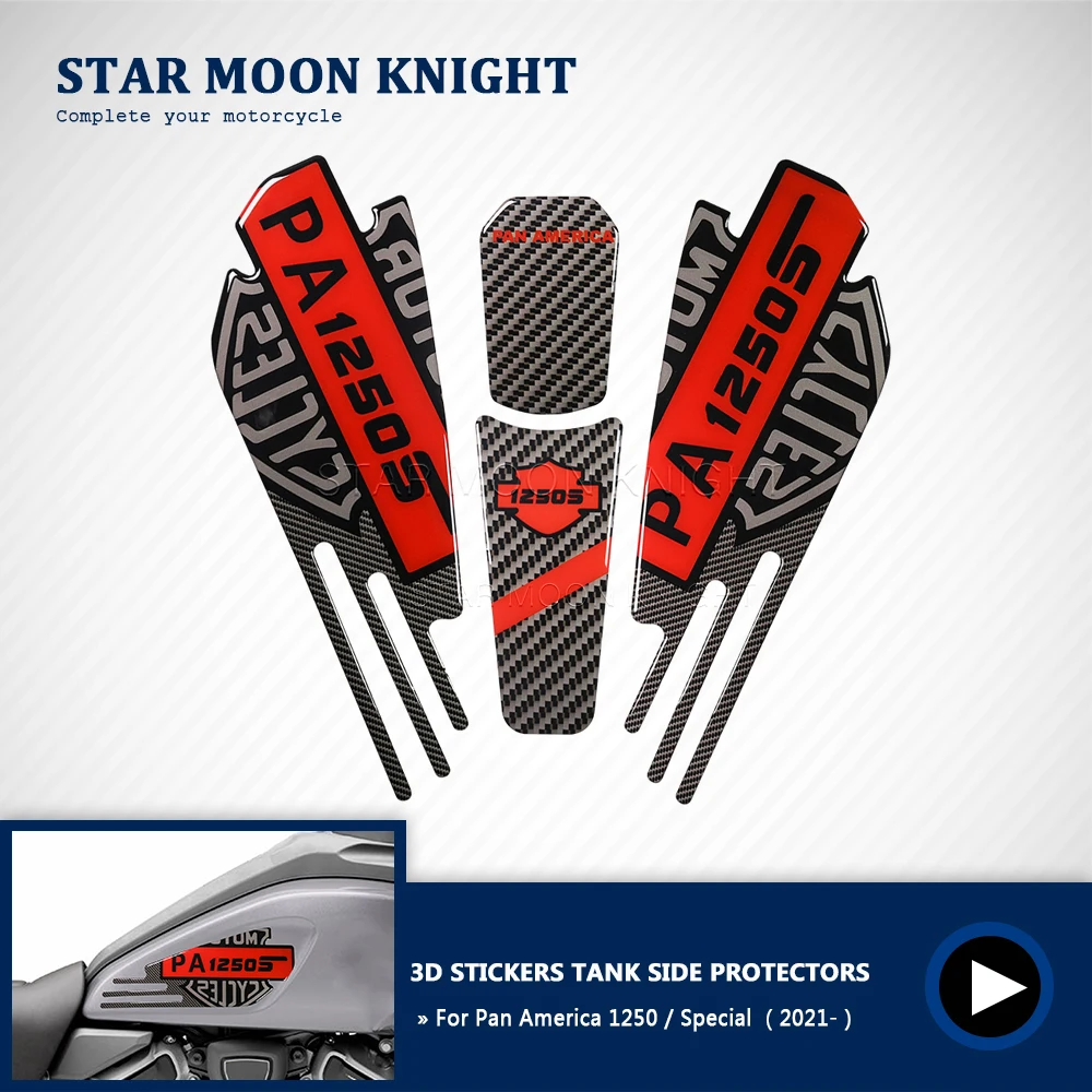 

For RA1250 PA1250 Pan America 1250 S Special 2021 2022- Motorcycle Tankpad Sticker 3D Tank pad Stickers Oil Gas Protector Cover