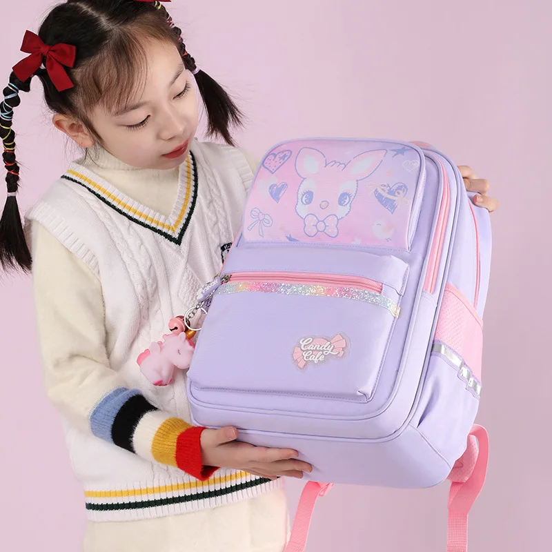 Children Cute Cartoon Deer Backpacks New Girls Princess Fashion Lightweight Schoolbags Primary School Student Sweet Bag Mochilas