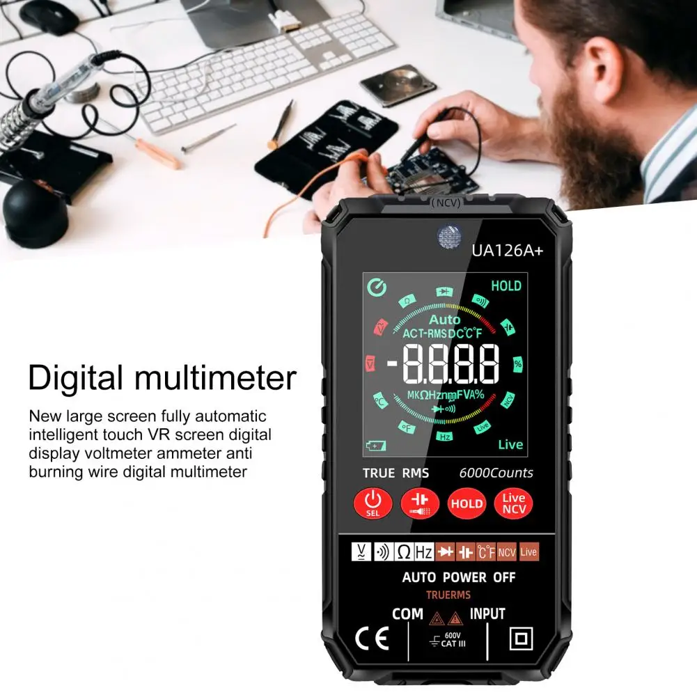 

Digital Multimeter 1 Set Durable Auto Range NCV Voltage Detection Digital Current Multimeter Power Equipment for Industry