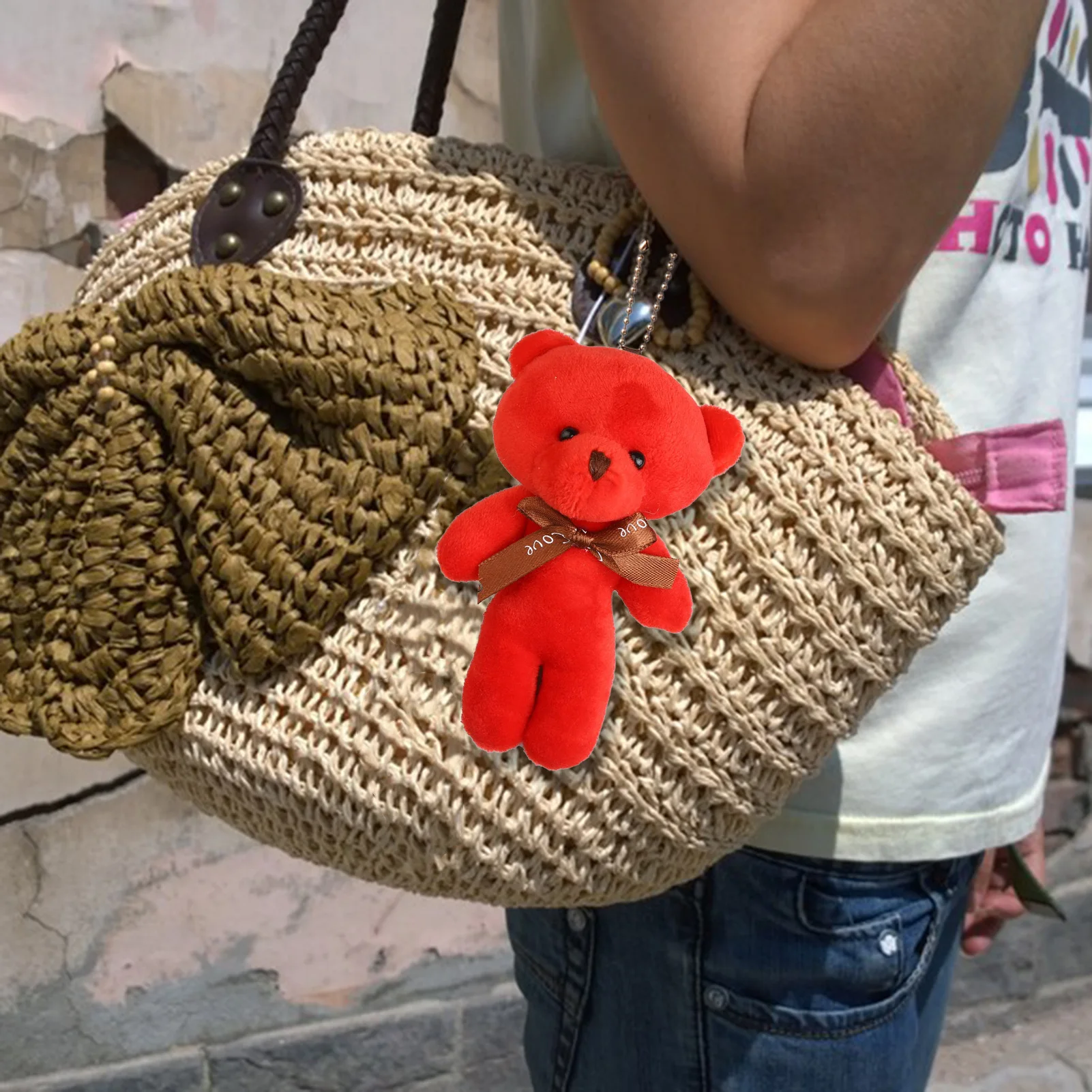 12 см милый плюшевый мишка тедди плюшевые игрушки мини-мишка кукла сумка для