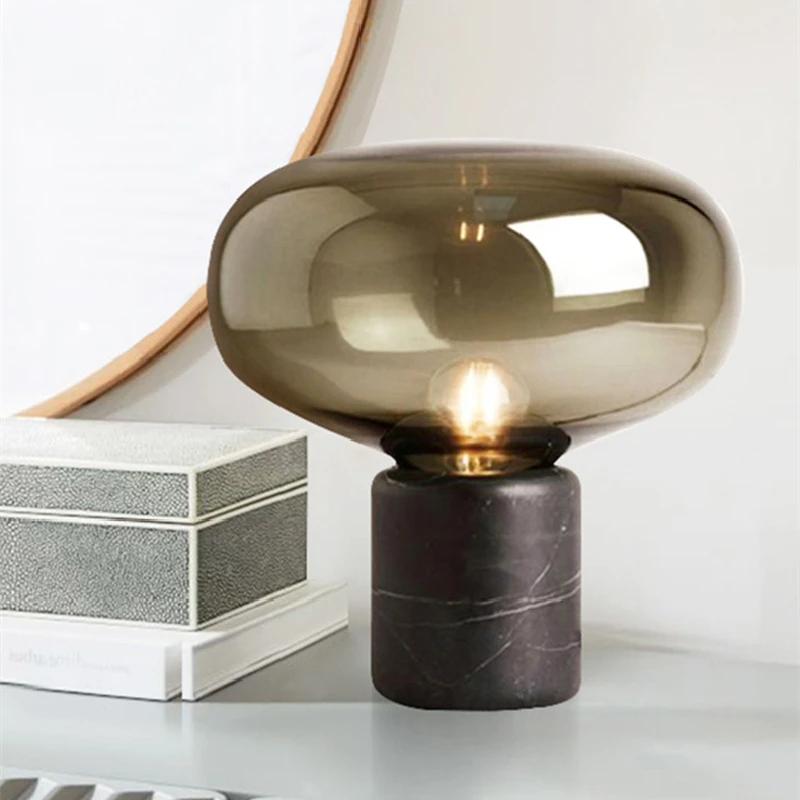 Купи Nordic Table Lamp Desogmer Creative Led Marble Table Lamps For Living Room Bedroom Study Desk Decor Home Lights E27 Bedside Lamp за 4,973 рублей в магазине AliExpress