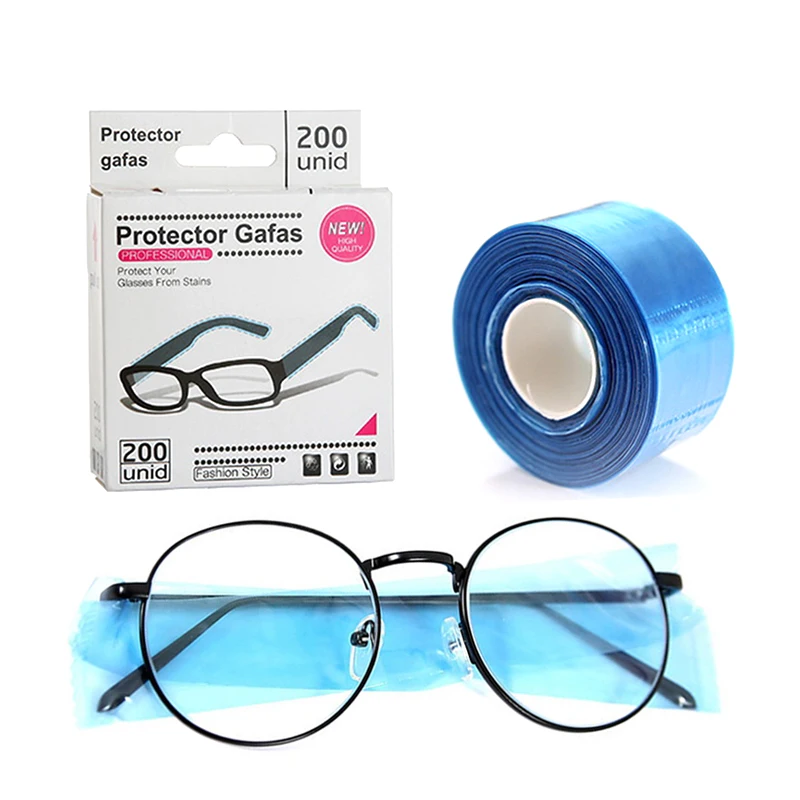 

Одноразовые рукава для очков 200 шт., парикмахерские чехлы для очков, защитные одноразовые очки, парикмахерские очки