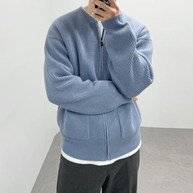 

Новинка, Осенний вязаный кардиган, свитер, модный кашемировый шерстяной кардиган, пальто, роскошная мужская одежда для отдыха, свитеры, улич...