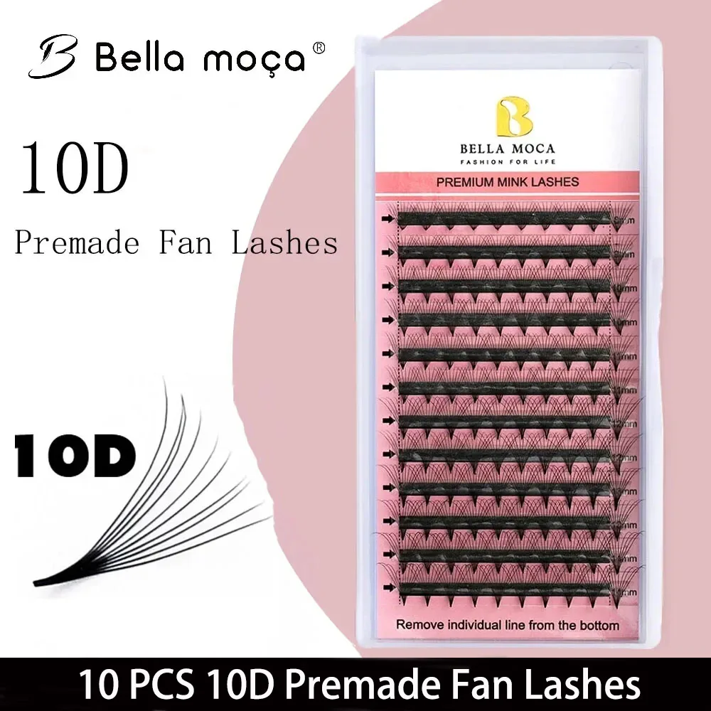 Bella moça10 шт./лот 6D/8D/10D/12D/14D/16D/20D готовые объемные веерные ресницы MIX 8-14 мм