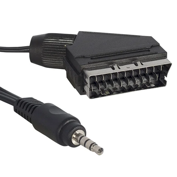 

Scart satellite receiver 1.2m AV cable Stereo male to Scart short Jack Tivibu adapter HDMI compatible satellite channel converter device