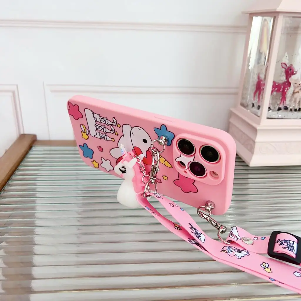 Единорог для OPPO A15 A94 A54 A55 A53 A74 A96 A57 A17 Realme C35 C30 C21Y C11 звеньевая веревка с держателем