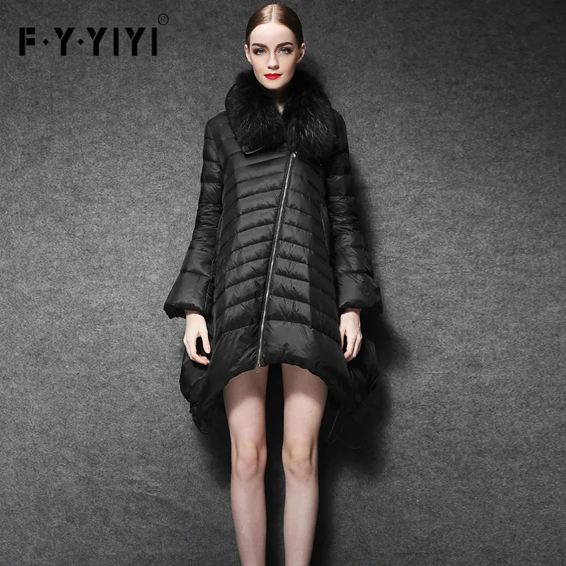 New Loose White Duck Down Jacket Women Long Coat Winter Outwear