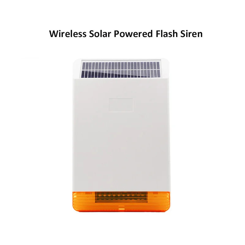 MD-326R Wireless Outdoor Strobe Flash Solar Siren Waterproof Loud 110dB Two-way Threaten Thief Alarm Siren Security System enlarge